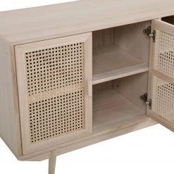 Norrwood Buffet Pini II - Cannage / Placage en bois véritable - Naturel / Paulownia -Meubles de salle à manger Soldes Magasin 1000310551 211125 11183700181 DETAILS P000000001000310551