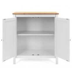 Ridgevalley Buffet Bombita - Blanc / Imitation chêne artisan -Meubles de salle à manger Soldes Magasin 1000310610 211118 060556000045 DETAILS P000000001000310610