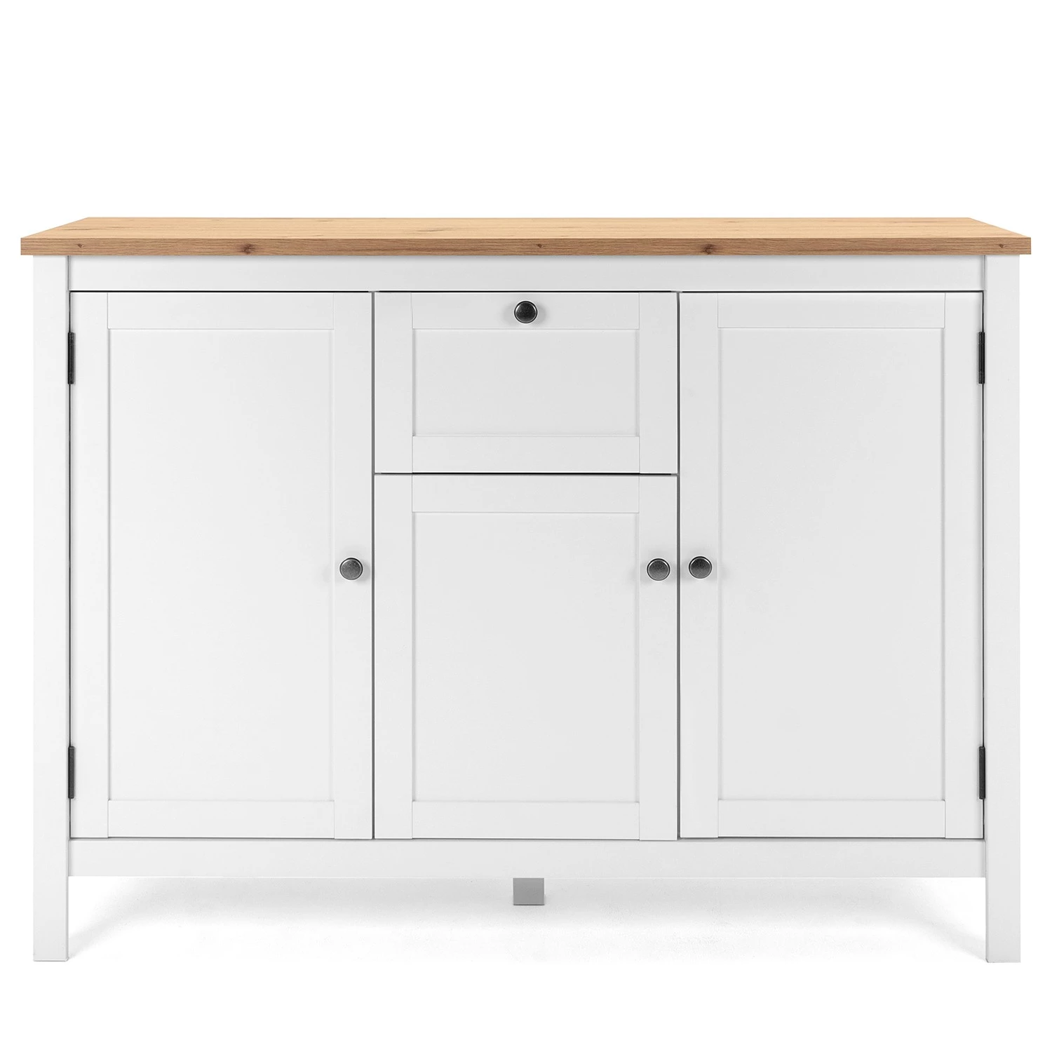 Ridgevalley Buffet Bombita III - Blanc / Imitation chêne artisan 4 Ridgevalley Buffet Bombita III - Blanc / Imitation chêne artisan – Image 4