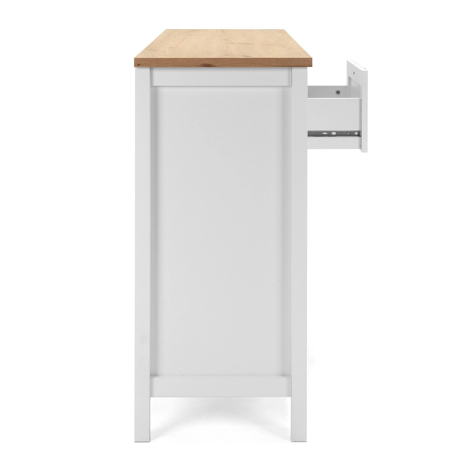 Ridgevalley Buffet Bombita III - Blanc / Imitation chêne artisan 5 Ridgevalley Buffet Bombita III - Blanc / Imitation chêne artisan – Image 5