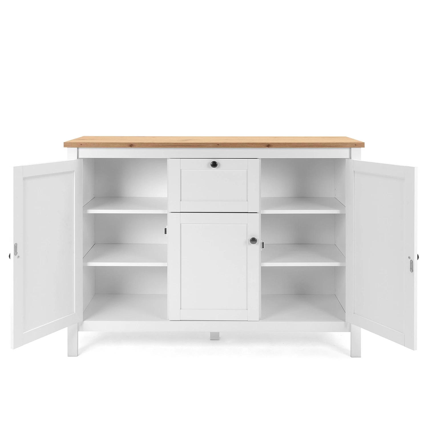 Ridgevalley Buffet Bombita III - Blanc / Imitation chêne artisan 11 Ridgevalley Buffet Bombita III - Blanc / Imitation chêne artisan – Image 11