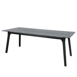 Now! by hülsta Table Hülsta now T23 - Verre teinté / Hêtre massif - Noir - Largeur : 220 cm