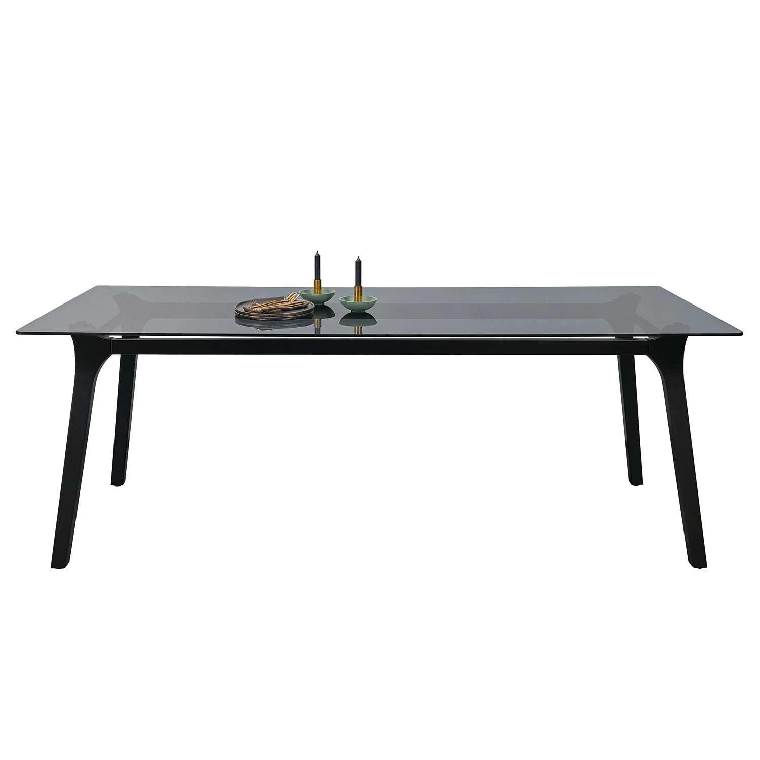 Now! by hülsta Table Hülsta now T23 - Verre teinté / Hêtre massif - Noir - Largeur : 220 cm 6 Now! by hülsta Table Hülsta now T23 - Verre teinté / Hêtre massif - Noir - Largeur : 220 cm – Image 6
