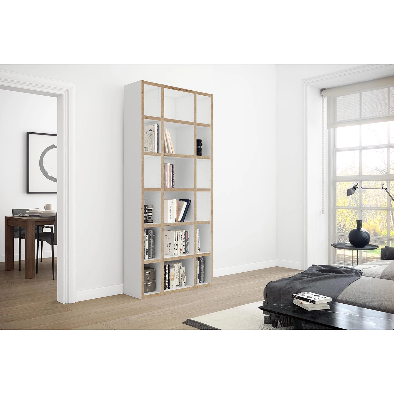 Loftscape Étagère Emporior XVII - Imitation chêne sauvage - Largeur : 100 cm 2 Loftscape Étagère Emporior XVII - Imitation chêne sauvage - Largeur : 100 cm – Image 2