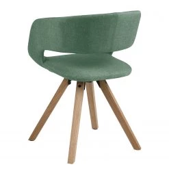 Mørteens Chaise à accoudoirs Buggio - Tissu / Hévéa massif - Tissu Cors: Gris menthe - Lot de 2 -Meubles de salle à manger Soldes Magasin 1000312396 211202 13142200054 DETAILS P000000001000312396