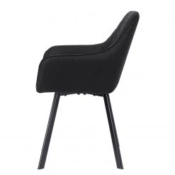 Loftscape Chaises à accoudoirs Lunden (lot de 2) - Anthracite -Meubles de salle à manger Soldes Magasin 1000312439 211207 12102000168 DETAILS P000000001000312439