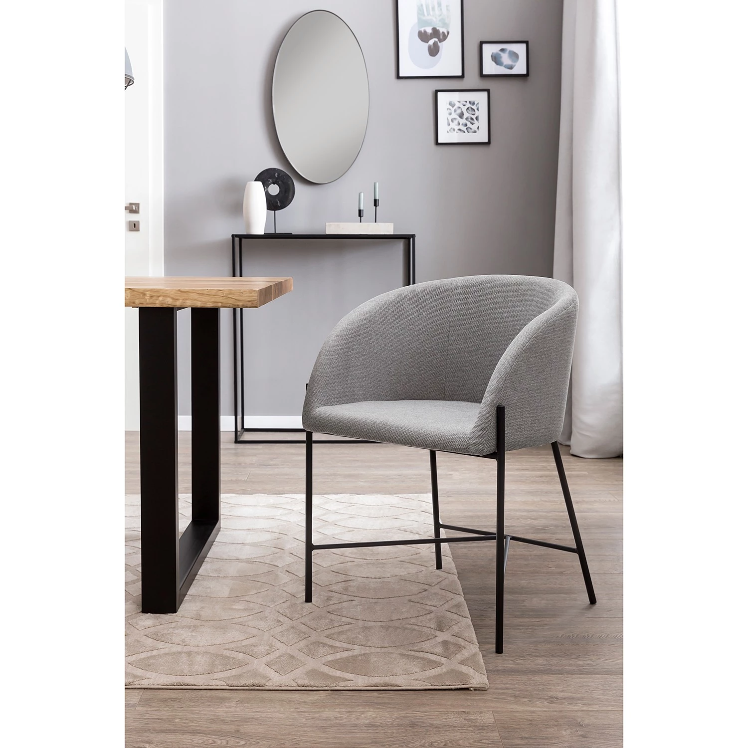 Loftscape Chaise à accoudoirs Pretoria - Gris lumineux 3 Loftscape Chaise à accoudoirs Pretoria - Gris lumineux – Image 3