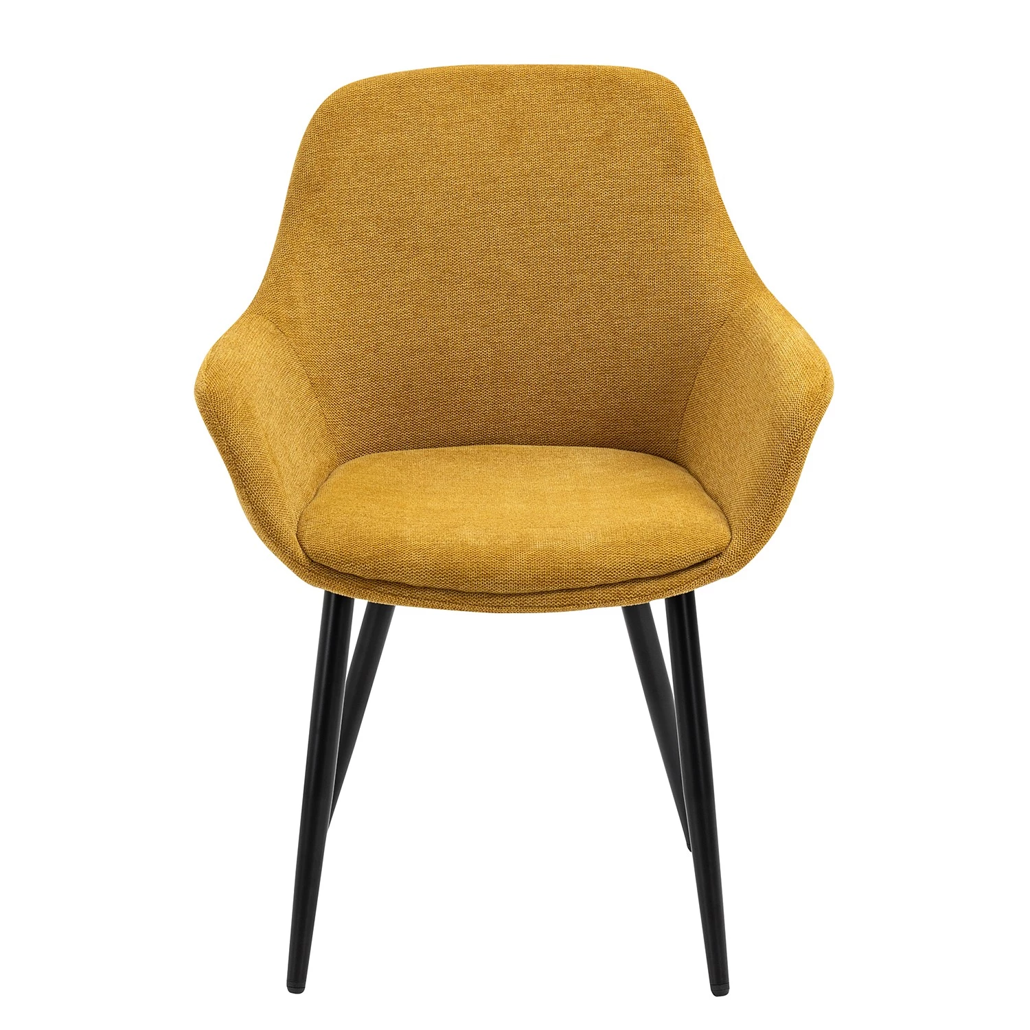 Loftscape Chaises à accoudoirs Mineros (lot de 2) - Jaune moutarde 3 Loftscape Chaises à accoudoirs Mineros (lot de 2) - Jaune moutarde – Image 3