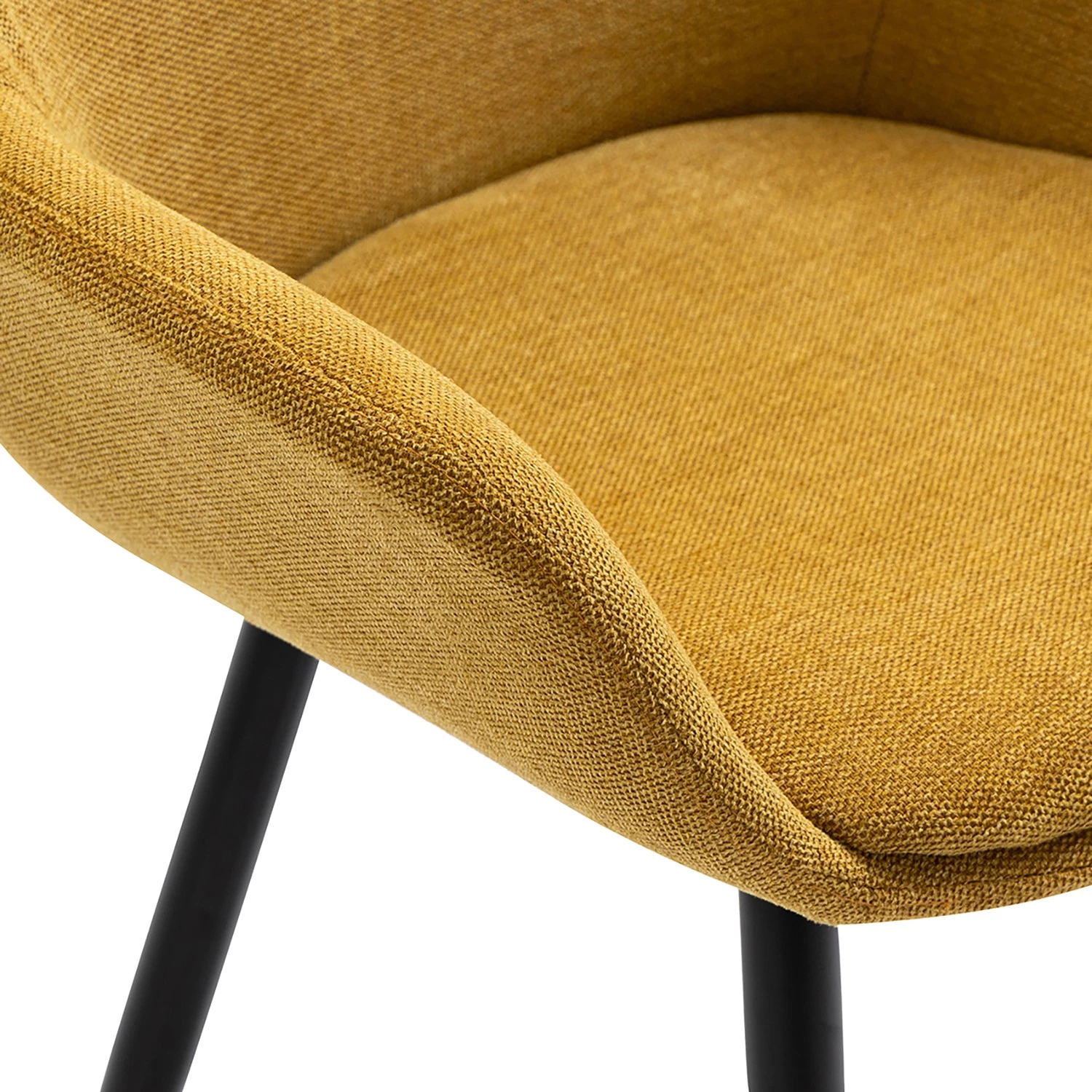 Loftscape Chaises à accoudoirs Mineros (lot de 2) - Jaune moutarde 8 Loftscape Chaises à accoudoirs Mineros (lot de 2) - Jaune moutarde – Image 8