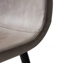 Mørteens Chaise capitonnée Iskmo VII - Imitation cuir / Métal - Noir - Taupe - Lot de 4 -Meubles de salle à manger Soldes Magasin 1000312597 211210 09245800189 DETAILS P000000001000312597