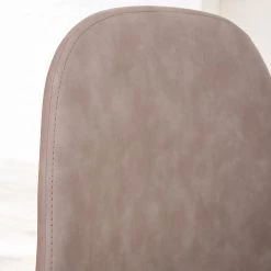 Mørteens Chaise capitonnée Iskmo VII - Imitation cuir / Métal - Noir - Taupe - Lot de 4 -Meubles de salle à manger Soldes Magasin 1000312597 211210 09245800195 DETAILS P000000001000312597