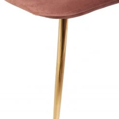 Jack & Alice Chaise Yoyce II - Velours / Métal - Doré - Velours Tiru: Saumon - Lot de 4 -Meubles de salle à manger Soldes Magasin 1000312631 211206 08175200056 DETAILS P000000001000312631