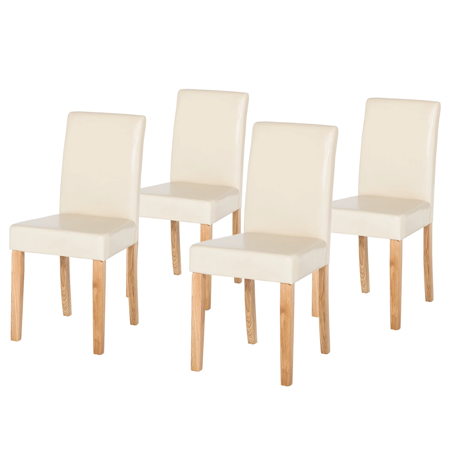 Ars Natura Chaise capitonnée Nella I - Beige - Lot de 4 1 Ars Natura Chaise capitonnée Nella I - Beige - Lot de 4