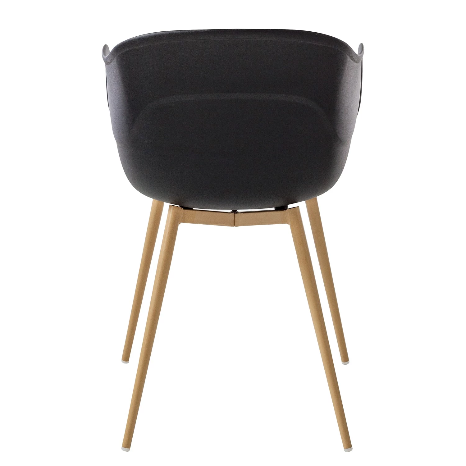 Mørteens Chaise à accoudoirs Odon - Matière plastique / Métal - Imitation chêne - Noir - Lot de 2 6 Mørteens Chaise à accoudoirs Odon - Matière plastique / Métal - Imitation chêne - Noir - Lot de 2 – Image 6