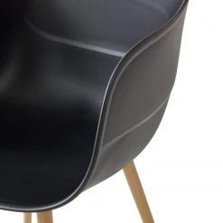 Mørteens Chaise à accoudoirs Odon - Matière plastique / Métal - Imitation chêne - Noir - Lot de 2 20 Mørteens Chaise à accoudoirs Odon - Matière plastique / Métal - Imitation chêne - Noir - Lot de 2 -Meubles de salle à manger Soldes Magasin 1000312639 211202 13441500055 DETAILS P000000001000312639