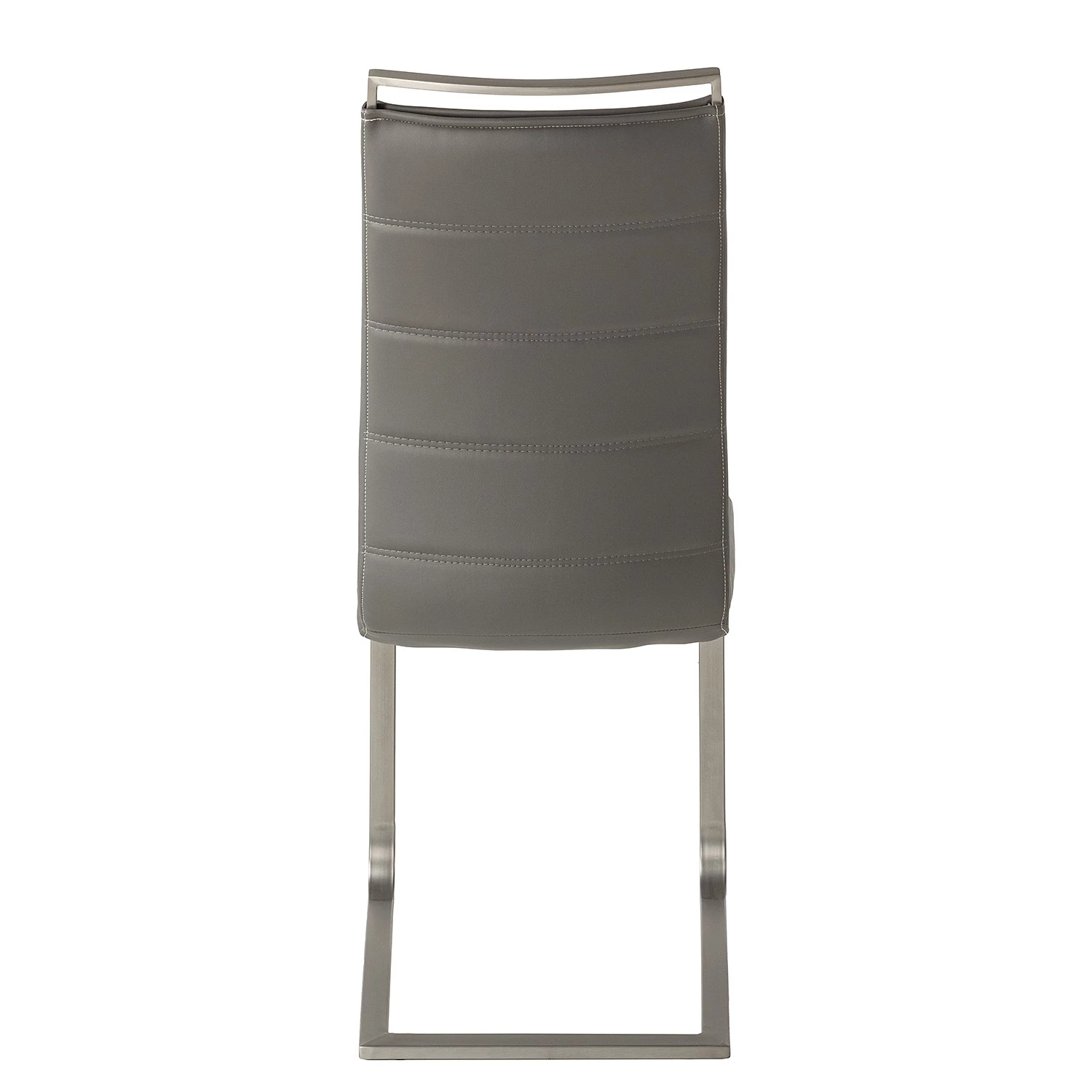 Fredriks Chaise cantilever Lezuza - Cuir synthétique Leja: Gris - Lot de 4 5 Fredriks Chaise cantilever Lezuza - Cuir synthétique Leja: Gris - Lot de 4 – Image 5