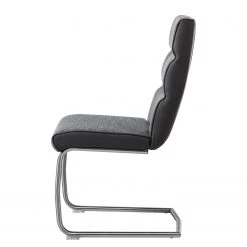 Fredriks Chaise cantilever Abenra - Tissu structuré / Acier - Acier inoxydable - Gris - Lot de 4 -Meubles de salle à manger Soldes Magasin 1000313233 211209 14223300135 DETAILS P000000001000313233