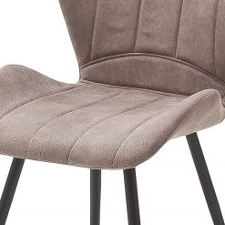 Loftscape Chaises Liena - Microfibre / Métal - Noir - Sable vintage - Lot de 4 -Meubles de salle à manger Soldes Magasin 1000313389 211209 14223000060 DETAILS P000000001000313389