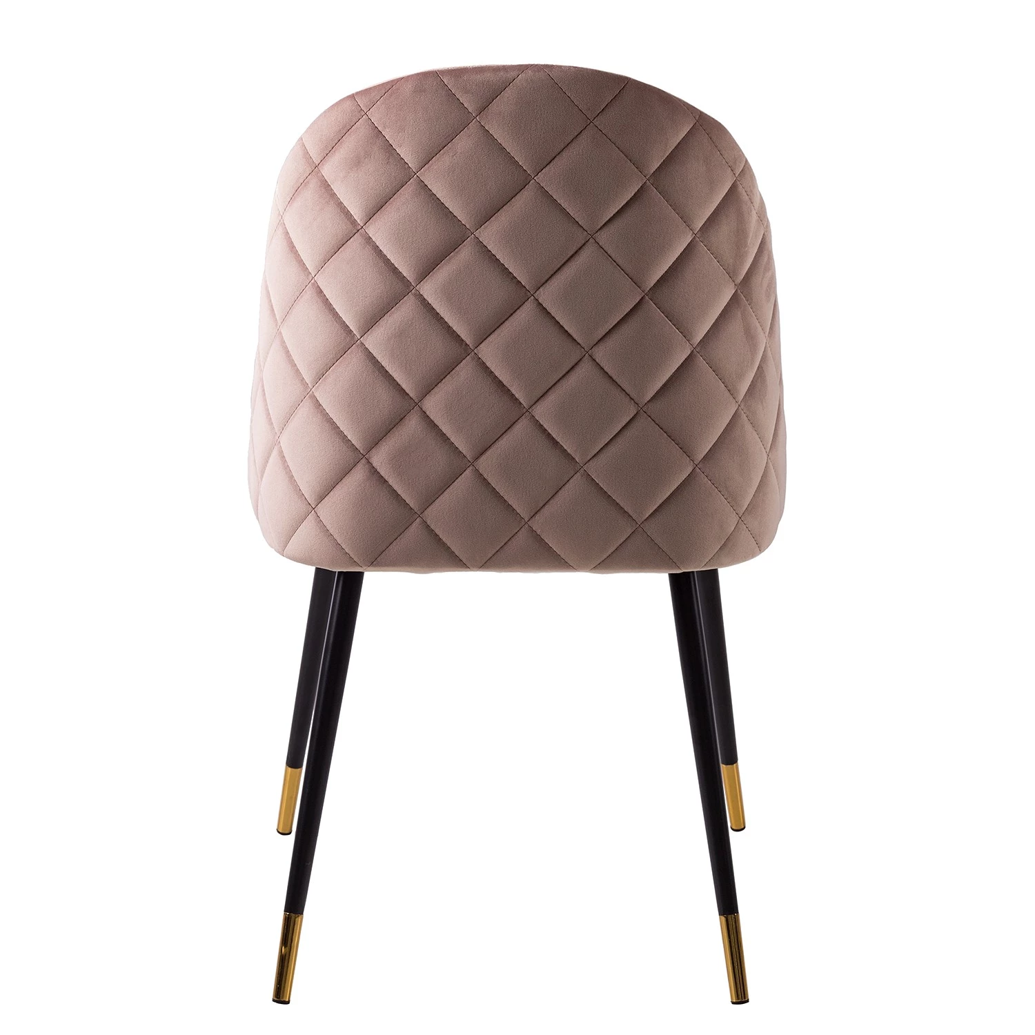 Jack & Alice Chaise capitonnée Farum - Velours / Acier - Noir - Velours Zala: Rose vieilli - Lot de 2 6 Jack & Alice Chaise capitonnée Farum - Velours / Acier - Noir - Velours Zala: Rose vieilli - Lot de 2 – Image 6