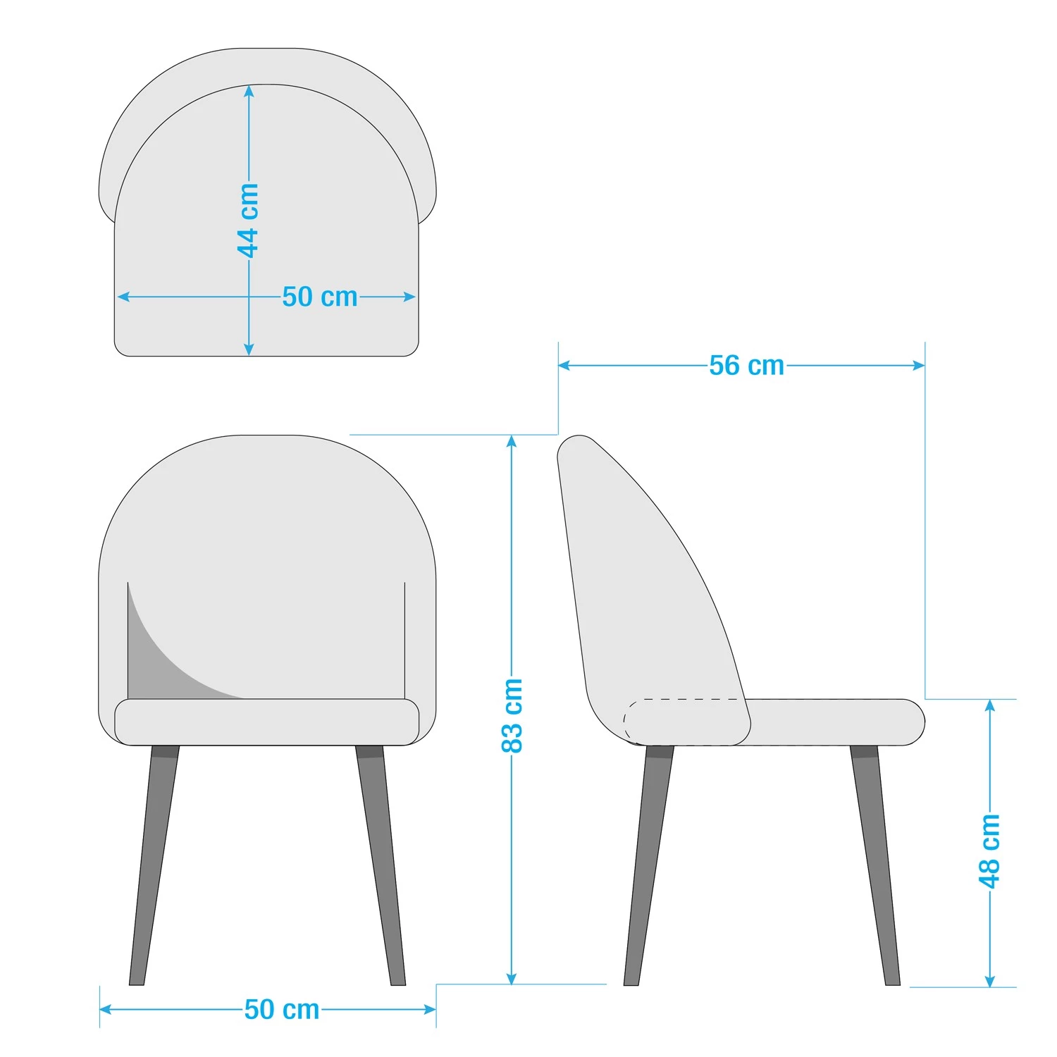 Jack & Alice Chaise capitonnée Farum - Velours / Acier - Noir - Velours Zala: Rose vieilli - Lot de 2 15 Jack & Alice Chaise capitonnée Farum - Velours / Acier - Noir - Velours Zala: Rose vieilli - Lot de 2 – Image 15