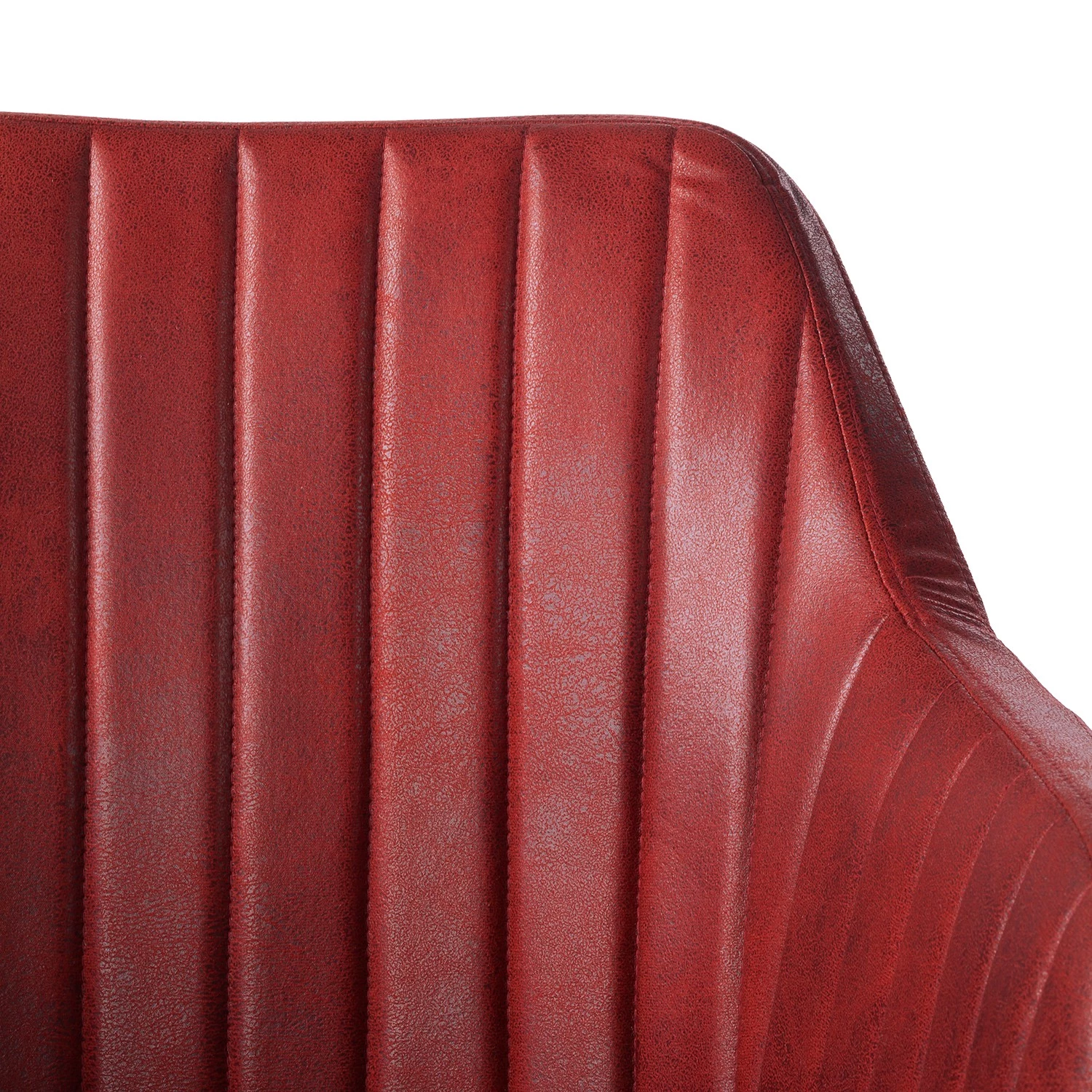 Mørteens Chaise à accoudoirs Leedy IV - Imitation cuir / Chêne massif - Rouge cerise - Lot de 2 8 Mørteens Chaise à accoudoirs Leedy IV - Imitation cuir / Chêne massif - Rouge cerise - Lot de 2 – Image 8
