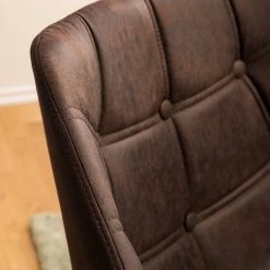 Mørteens Chaise à accoudoirs Lamppi II - microfibre / Métal - Expresso - Lot de 2 -Meubles de salle à manger Soldes Magasin 1000313476 211209 133810000128 DETAILS P000000001000313476