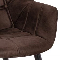 Mørteens Chaise à accoudoirs Lamppi II - microfibre / Métal - Expresso - Lot de 2 -Meubles de salle à manger Soldes Magasin 1000313476 211209 13381000095 DETAILS P000000001000313476