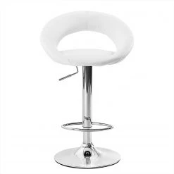 Fredriks Chaise de bar Hemingway - Blanc / Chrome - Lot de 2 -Meubles de salle à manger Soldes Magasin 1000313547 211208 110902000126 DETAILS P000000001000313547
