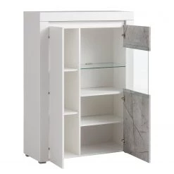 Loftscape Buffet haut Stonda I - Blanc - Porte en verre à droite 11 Loftscape Buffet haut Stonda I - Blanc - Porte en verre à droite -Meubles de salle à manger Soldes Magasin 1000314582 211209 12531700152 DETAILS P000000001000314582