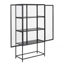 Red Living Vitrine Coogee - Noir / Imitation chêne brun noir - Hauteur : 150 cm 19 Red Living Vitrine Coogee - Noir / Imitation chêne brun noir - Hauteur : 150 cm -Meubles de salle à manger Soldes Magasin 1000315209 211214 11594300249 DETAILS P000000001000315209