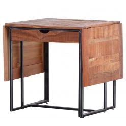 Red Living Table Savella - (extensible) Bois recyclé massif / Fer - Bois recyclé / Noir -Meubles de salle à manger Soldes Magasin 1000315229 211214 16250700051 DETAILS P000000001000315229