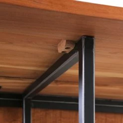 Red Living Table Savella - (extensible) Bois recyclé massif / Fer - Bois recyclé / Noir -Meubles de salle à manger Soldes Magasin 1000315229 211214 16250700061 DETAILS P000000001000315229