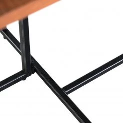 Red Living Table Savella - (extensible) Bois recyclé massif / Fer - Bois recyclé / Noir -Meubles de salle à manger Soldes Magasin 1000315229 211214 16250700065 DETAILS P000000001000315229