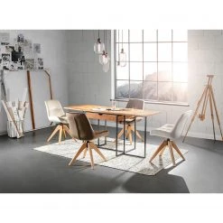 Red Living Table Savella - (extensible) Bois recyclé massif / Fer - Bois recyclé / Noir -Meubles de salle à manger Soldes Magasin 1000315229 220125 172755000020 MOOD DETAILS P000000001000315229 mood