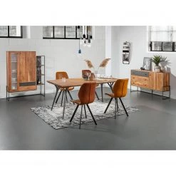 Red Living Table Rudine - Acacia massif / Fer - Acacia / Anthracite -Meubles de salle à manger Soldes Magasin 1000315307 211228 15595800035 MOOD DETAILS P000000001000315307 mood