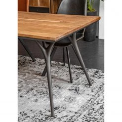 Red Living Table Rudine - Acacia massif / Fer - Acacia / Anthracite -Meubles de salle à manger Soldes Magasin 1000315307 211228 15595800045 DETAILS P000000001000315307