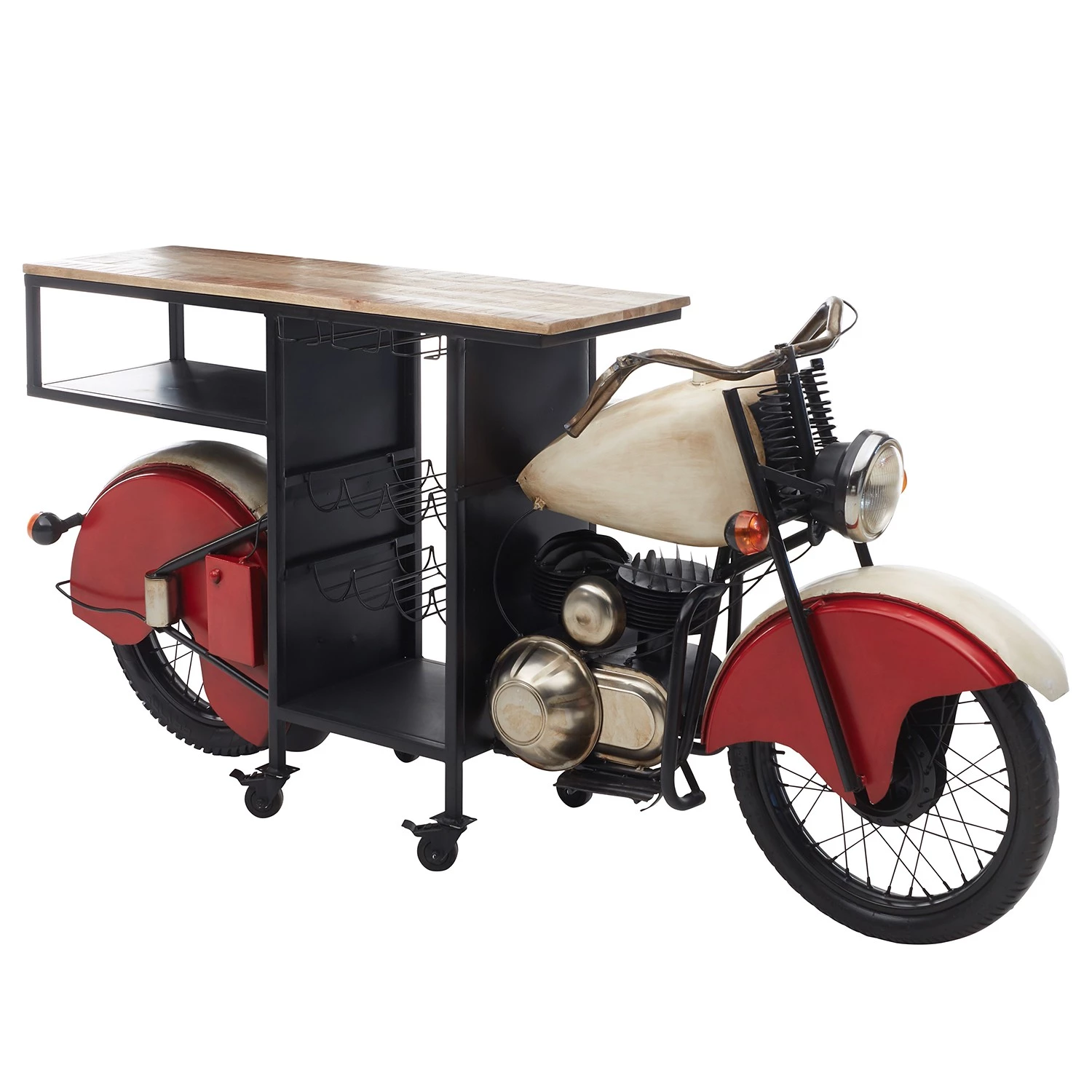 Red Living Bar Buzzwire - Manguier massif / Métal - Manguier / Blanc, rouge et noir 1 Red Living Bar Buzzwire - Manguier massif / Métal - Manguier / Blanc, rouge et noir