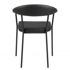 Loftscape Chaises à accoudoirs Otava (lot de 2) - Imitation cuir / Fer - Noir -Meubles de salle à manger Soldes Magasin 1000319537 220128 12565700070 DETAILS P000000001000319537