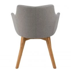 Loftscape Chaises à accoudoirs Kampen II (2) - Tissu / Chêne massif - Gris clair / Chêne -Meubles de salle à manger Soldes Magasin 1000319569 220128 12565800060 DETAILS P000000001000319569
