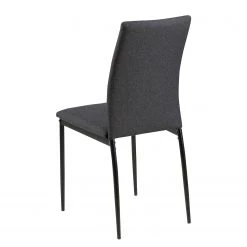Loftscape Chaises capitonnées Domenica II (4) - Tissu / Fer - Gris / Noir -Meubles de salle à manger Soldes Magasin 1000319571 220128 1256590050 DETAILS P000000001000319571