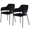 Loftscape Chaises à accoudoirs Rapallo (lot de 2) - Noir