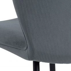 Loftscape Chaises capitonnées Koriella (lot de 2) - Velours côtelé / Fer - Gris / Noir -Meubles de salle à manger Soldes Magasin 1000319599 220128 1257100065 DETAILS P000000001000319599