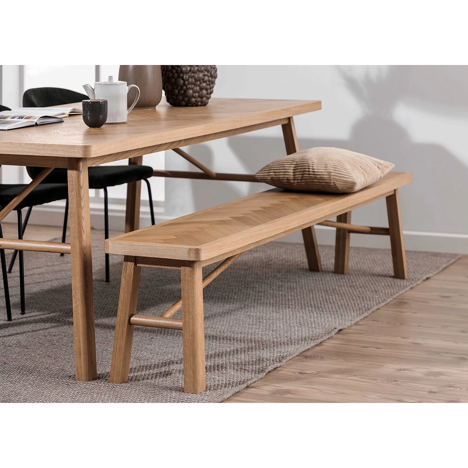 Loftscape Banc Negrete - Partiellement en chêne massif - Chêne 2 Loftscape Banc Negrete - Partiellement en chêne massif - Chêne – Image 2