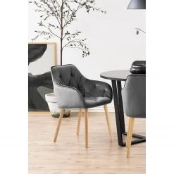 Loftscape Chaises à accoudoirs Magrin II (2) - Gris -Meubles de salle à manger Soldes Magasin 1000319614 220128 1257160021 MOOD DETAILS P000000001000319614 mood