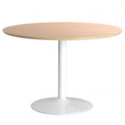 Loftscape Table Ireby II - Partiellement en chêne massif / Fer - Imitation chêne / Blanc