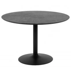 Loftscape Table Ireby I - Partiellement en frêne massif / Fer - Frêne noir / Noir