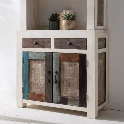 Wolf-Möbel Vaisselier Goa White - Partiellement en manguier massif - Manguier vintage blanc -Meubles de salle à manger Soldes Magasin 1000326948 220621 035 DETAILS P000000001000326948