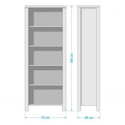 Red Living Étagère Zagora - Imitation chêne à nœuds / Noir -Meubles de salle à manger Soldes Magasin 1000329408 220203 154843000500 SKETCH DETAILS P000000001000329408 sketch