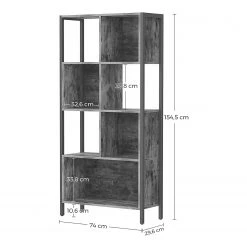 Red Living Étagère Hickling II - Marron / Noir -Meubles de salle à manger Soldes Magasin 1000329414 220203 161551000500 SKETCH DETAILS P000000001000329414 sketch