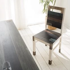 Wolf-Möbel Salle à manger Goa White (4 éléments) - Partiellement en manguier massif - Manguier vintage blanc -Meubles de salle à manger Soldes Magasin 1000330224 220621 031 DETAILS P000000001000330224